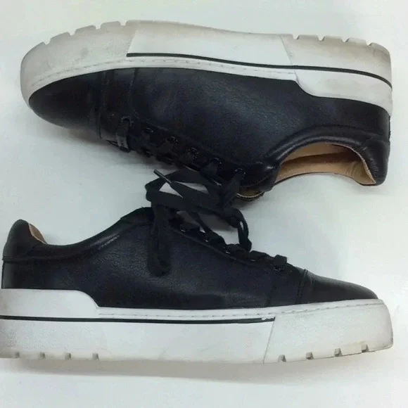 J/Slides Black Leather Sneakers - Picture 8 of 12